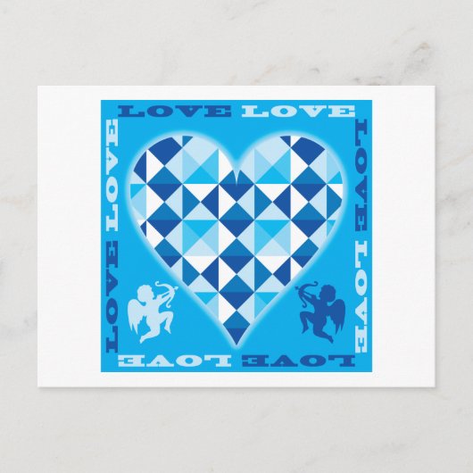 Liefde (Blauwe Diamant) Briefkaart (Voorkant)