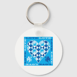 Liefde (Blauwe Diamant) Sleutelhanger