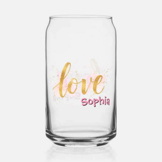 Liefde Blikvorm Glas (Voorkant)