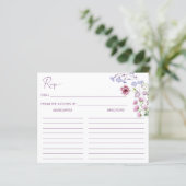 Liefde bloeit boho wildflower recept kaart (Staand voorkant)