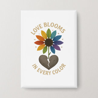 Liefde bloeit in elke kleur button