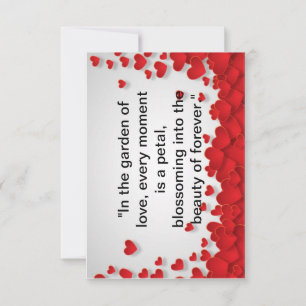 "Liefde bloeit: moderne Valentijnsdag print" Bedankkaart
