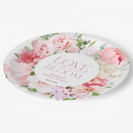 Liefde bloeit | Wild Garden Lijst Vrijgezellenfees Papieren Bordje (Gekanteld)