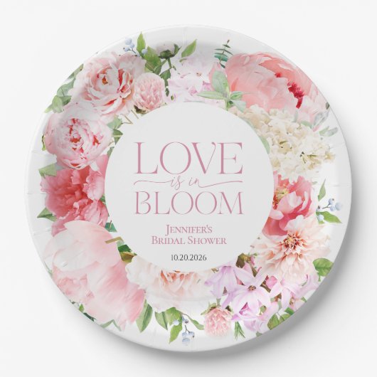 Liefde bloeit | Wild Garden Lijst Vrijgezellenfees Papieren Bordje (Voorkant)