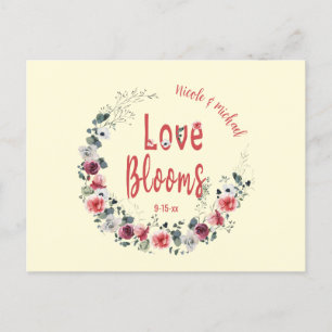 Liefde Blooms Gepersonaliseerde bruid bruidegom Sa Briefkaart