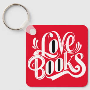 Liefde Boeken Kalligrafie Design Sleutelhanger
