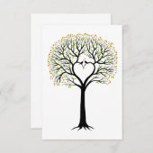 Liefde boom met hartvertakkingen, vogels en rood h (Voorkant / Achterkant)