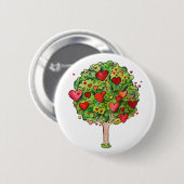 Liefde boom ronde button 5,7 cm (Voorkant /achterkant)