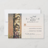 liefde boom rustieke land bruiloft RSVP kaarten (Voorkant)