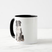 Liefde Border Collie zo veel Quote Gezegde Mok (Voorkant links)