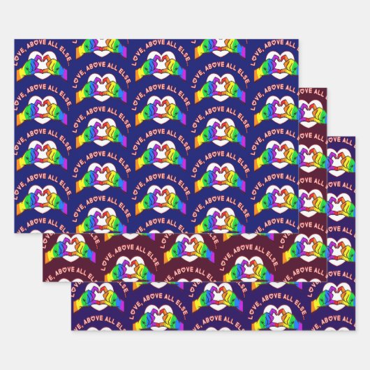 Liefde boven alles anders inpakpapier vel (Set)