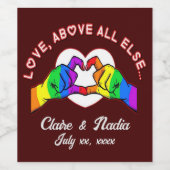 Liefde boven alles wijn etiket (Enkel label)