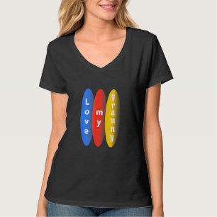 Liefde boven cirkelvormig ontwerp t-shirt