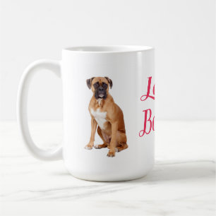 Liefde Boxer Puppy Hond Roze Koffiemok Beker