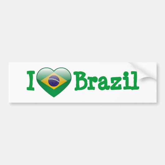 Liefde Brazilië Bumpersticker (Voorkant)
