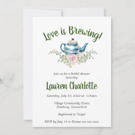 Liefde breekt | Bridal-Baby shower | Tea Party Kaart