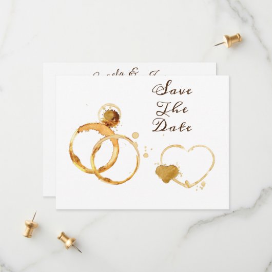 Liefde breekt de datum op save the date (Voorkant / Achterkant in situ)