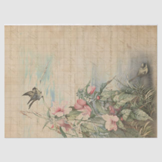 Liefde brief met Hibiscus Decoupage | Weefselpapie Tissuepapier