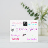 Liefde briefkaart (Staand voorkant)