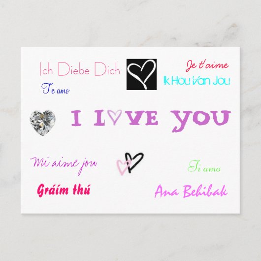 Liefde briefkaart (Voorkant)