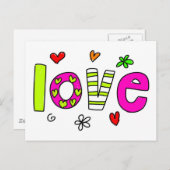 liefde briefkaart (Voorkant / Achterkant)