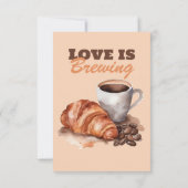 Liefde Broeit Koffie Franse Bruidsdouche Bedankkaart (Achterkant)