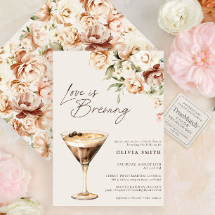 Liefde Brouwen Bloemen Koffie Martini Vrijgezellen Kaart