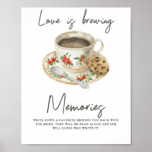 Liefde brouwt herinneringen met de bruid poster