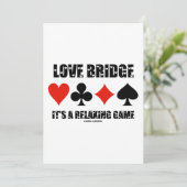 Liefde brug Het is een relaxerend spel met vier ka Kaart (Staand voorkant)