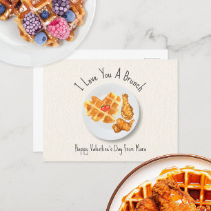 Liefde Brunch Chicken & Waffle Valentijn Briefkaart
