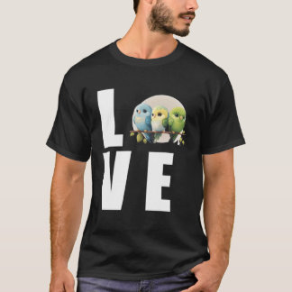 Liefde Budgie Moeder Budgerigar Parkiet Vogel Pull T-shirt