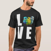 Liefde Budgie Moeder Budgerigar Parkiet Vogel Pull T-shirt (Voorkant)