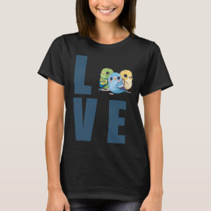 Liefde Budgie Moeder Budgerigar Parkiet Vogel Pull T-shirt