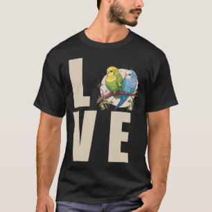 Liefde Budgie Moeder Budgerigar Parkiet Vogel Pull T-shirt