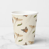 Liefde Bug Insect Whimsical Papieren Bekers (Achterkant)