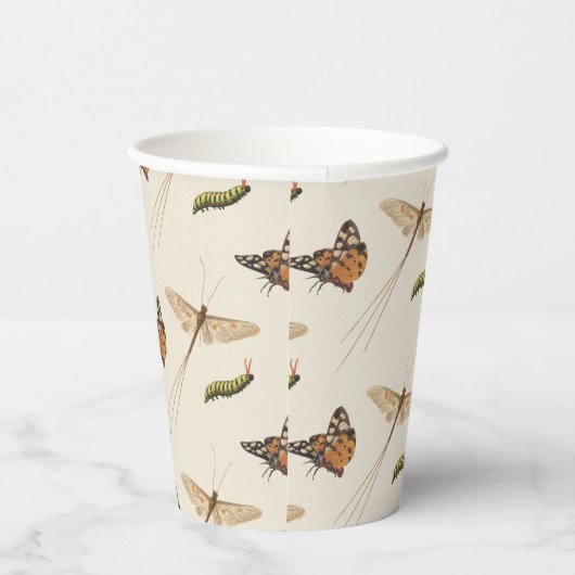 Liefde Bug Insect Whimsical Papieren Bekers (Rechts)