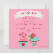 Liefde Bug Weddenschap Aangepast sparen de Datum Save The Date (Achterkant)