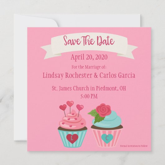 Liefde Bug Weddenschap Aangepast sparen de Datum Save The Date (Achterkant)