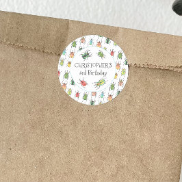 Liefde Bugs Kevers Kinderen Verjaardag Ronde Sticker