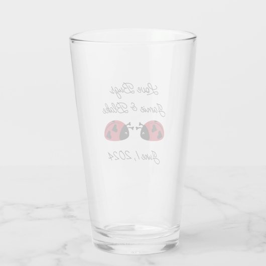 Liefde Bugs, personaliseren Glas (Achterkant)