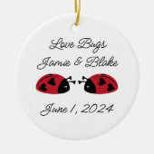 Liefde Bugs, personaliseren Keramisch Ornament (Voorkant)