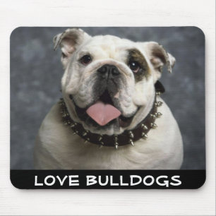 Liefde Bulldog Puppy Hond Met Spike Halsband Muism Muismat