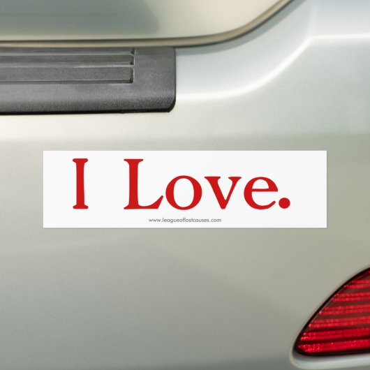 "Liefde" bumpersticker (Op auto)
