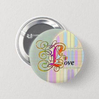 Liefde Button met Glas in lood Venster