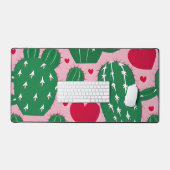 Liefde Cactus Patroon Bureaumat (Keyboard & Muis)