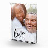 Liefde Calligrafie Script Aangepaste Kleur Overlay Fotoblokken (Rechts)