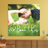 Liefde | Casual Moderne Manuscript de Bekleding va Canvas Afdruk (Insitu (Woonkamer))