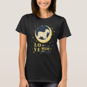 Liefde Cesky Terrier naar de maan T-shirt