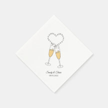 Liefde & Champagne Aangepaste Tekst Cocktail Serve