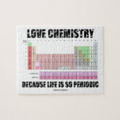 Liefde chemie omdat het leven zo periodiek is legpuzzel (Horizontaal)
